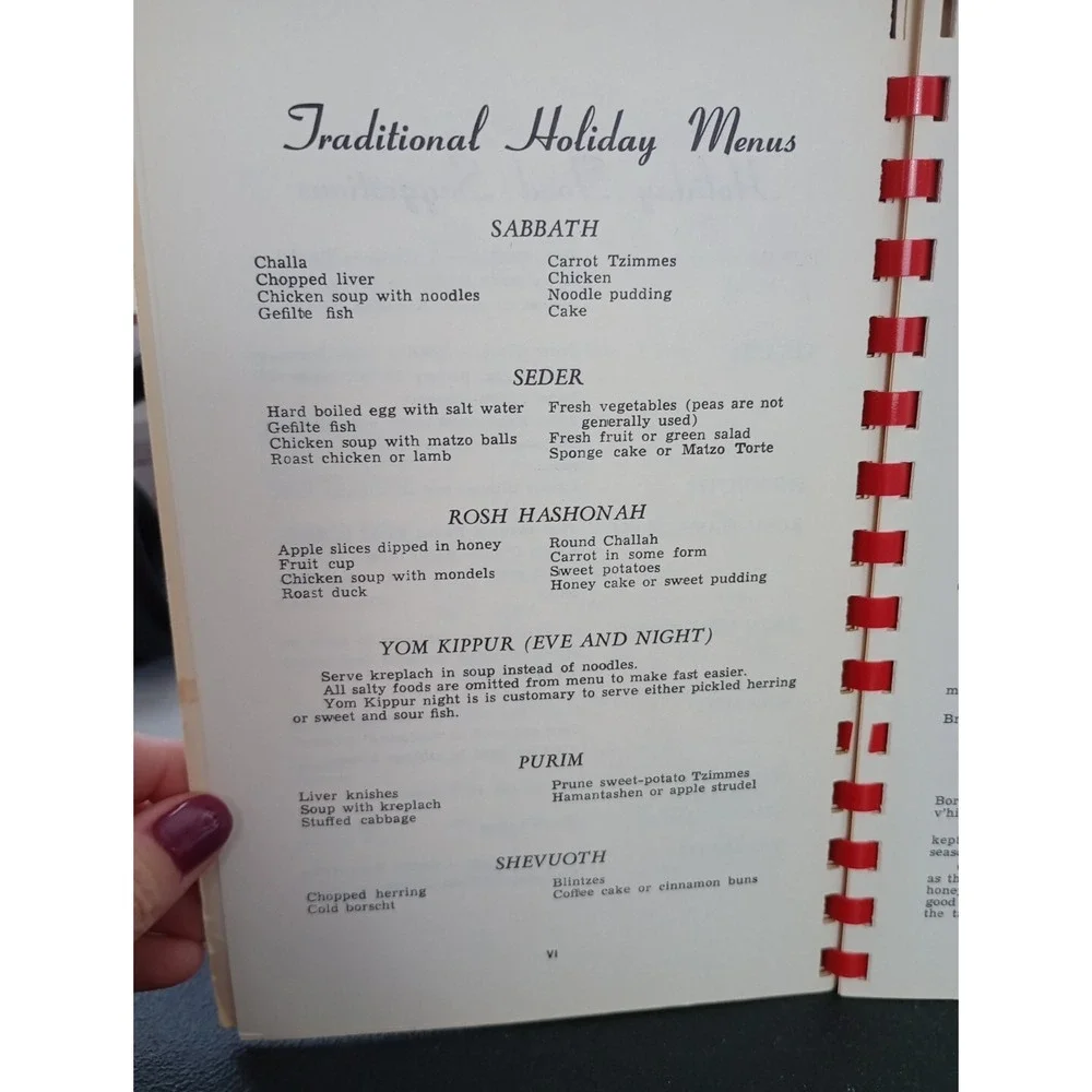 Oheb Zedeck Synagogue Jewish Cookbook Spiral 1956 Sisterhood‎ Pottsville, PA